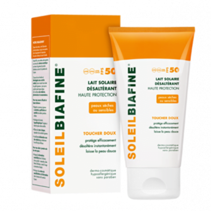 Soleil Biafine Lait solaire désaltérant toucher doux SPF50 - 150ml