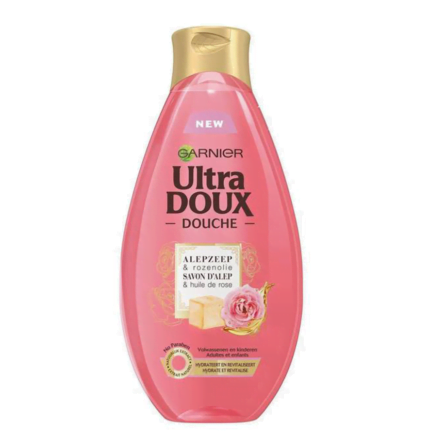 GARNIER ULTRA DOUX DOUCHE SAVON D'ALEP et HUILE DE ROSE